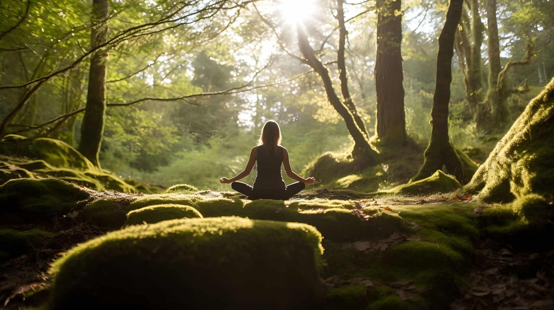 Frauen Yoga im Wald